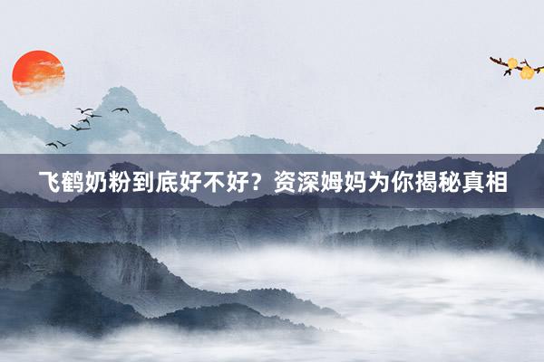 飞鹤奶粉到底好不好？资深姆妈为你揭秘真相